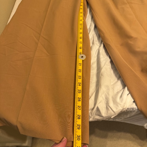 Lane Bryant Camel Paperbag Waist Wide-Leg Pants w/ Tie Belt and pockets– Size 28 - Picture 9 of 10